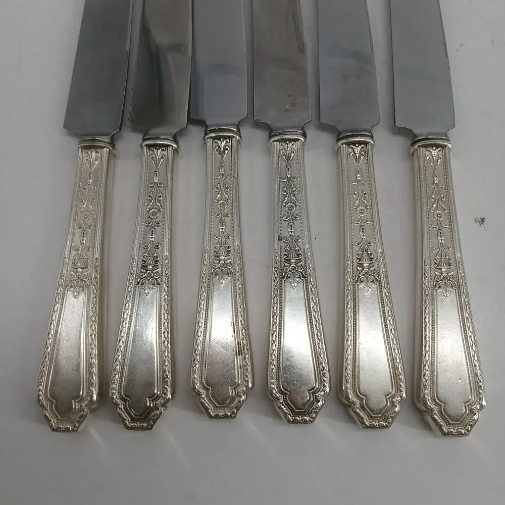 6X BK ROGERS Extra Plate SilverPlate CHALFONTE Butter Knives Flatware